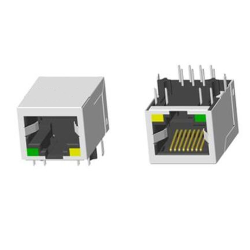 RJ45 2X6 帶POE帶燈帶屏蔽帶彈片