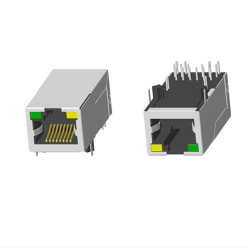 RJ45 2X6 帶POE帶燈帶屏蔽帶彈片