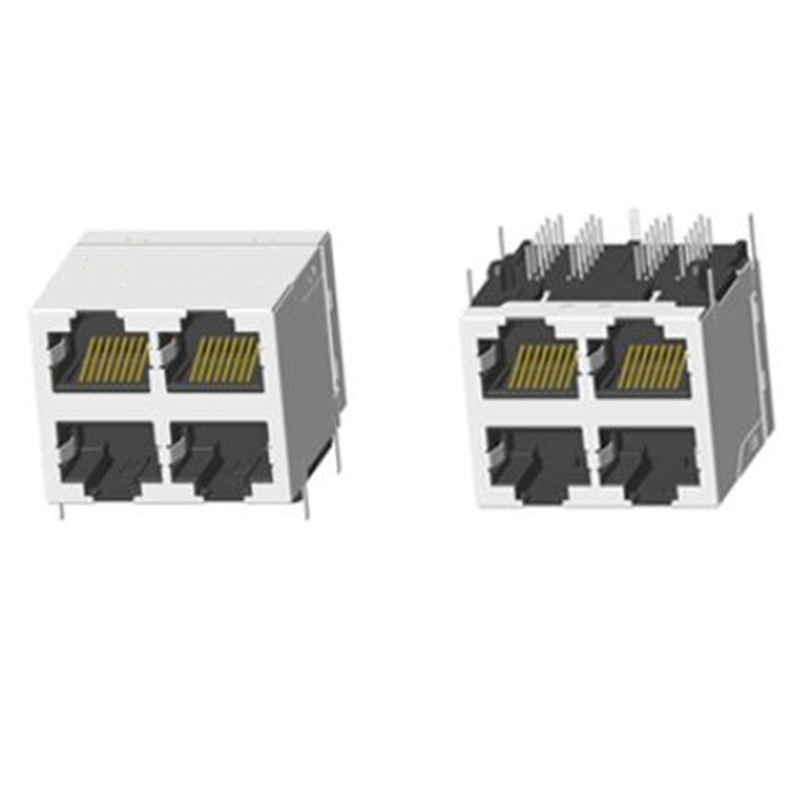 RJ45 2X6 帶POE帶燈帶屏蔽帶彈片
